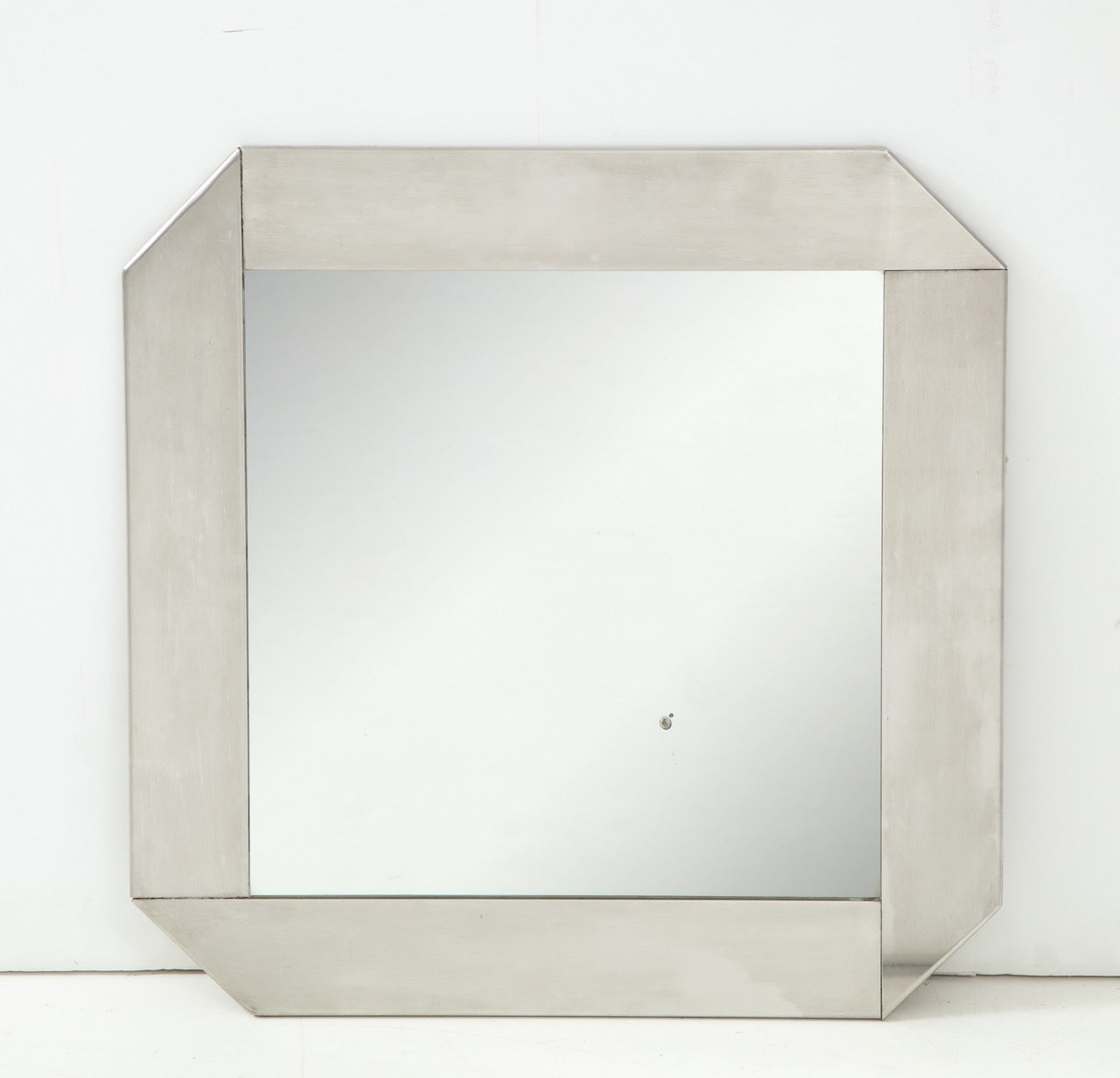 Minimalist 1970s Stainless Steel Mirror by Valenti - Spain