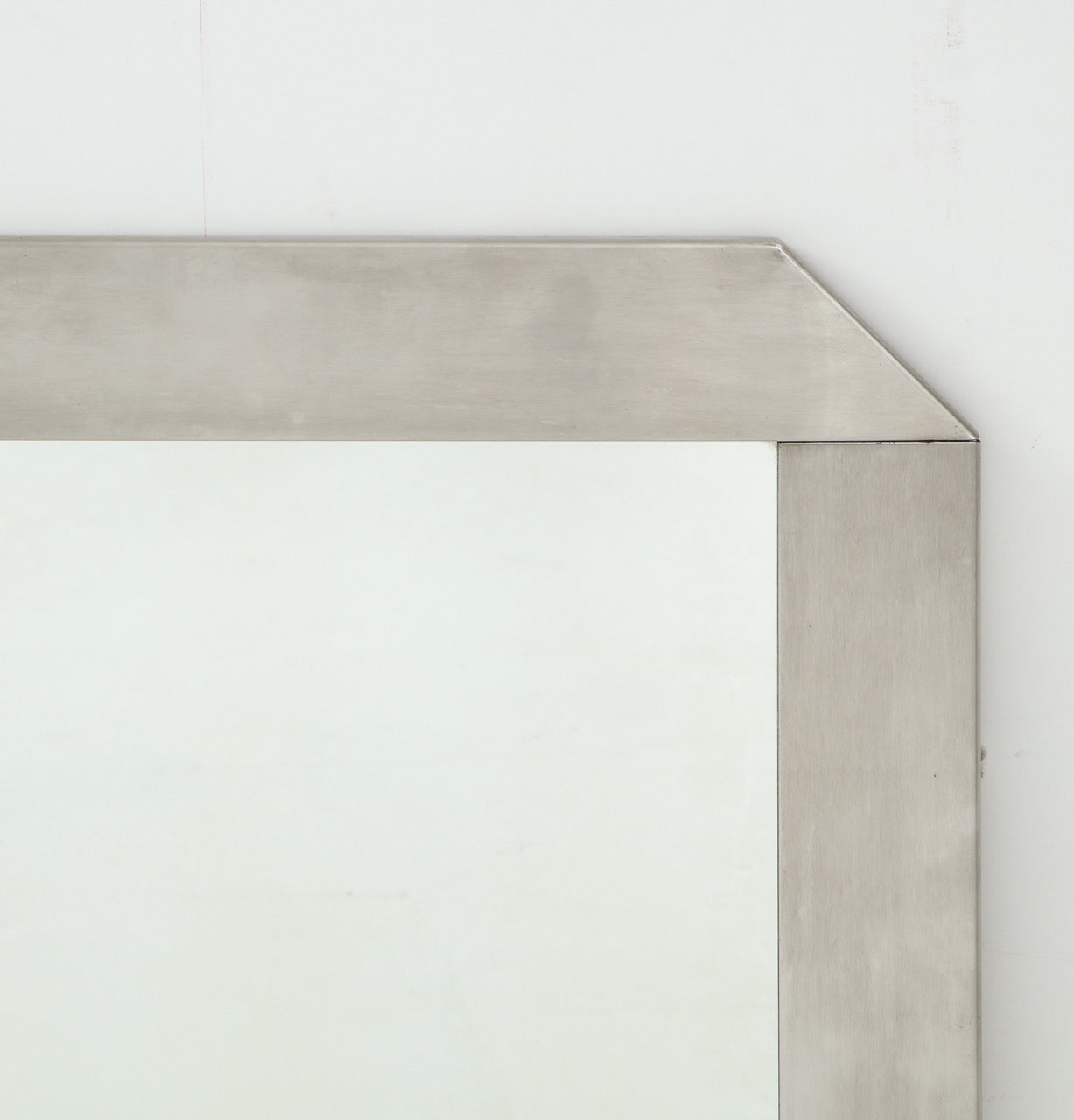 Minimalist 1970s Stainless Steel Mirror by Valenti - Spain