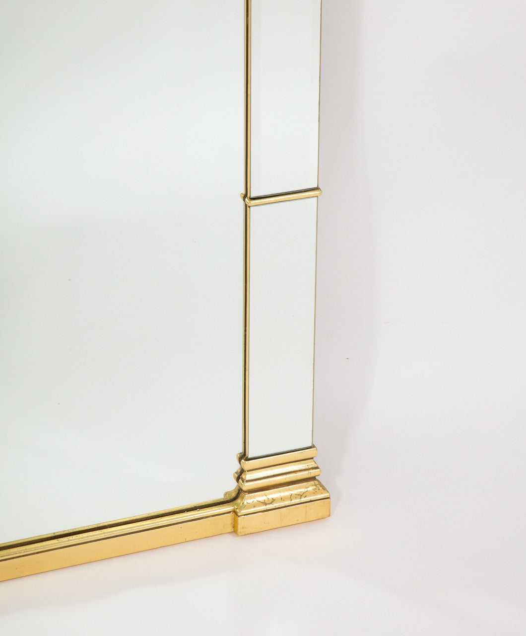 Pair of 1980's French Neoclassical Mirrors with Gilt Accents