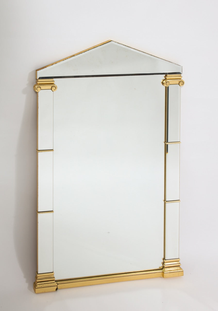 Pair of 1980's French Neoclassical Mirrors with Gilt Accents