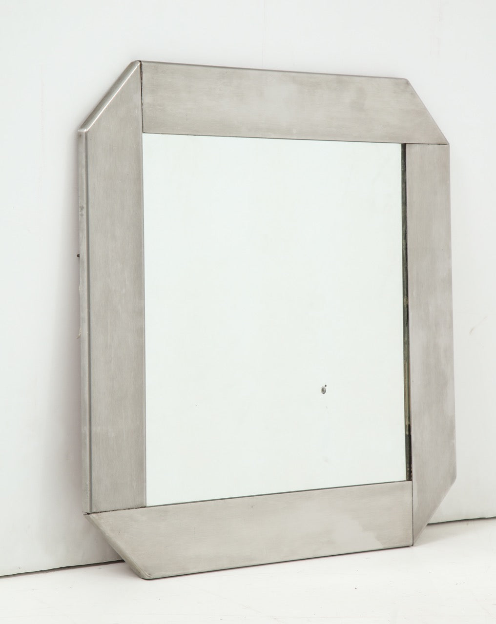 Minimalist 1970s Stainless Steel Mirror by Valenti - Spain