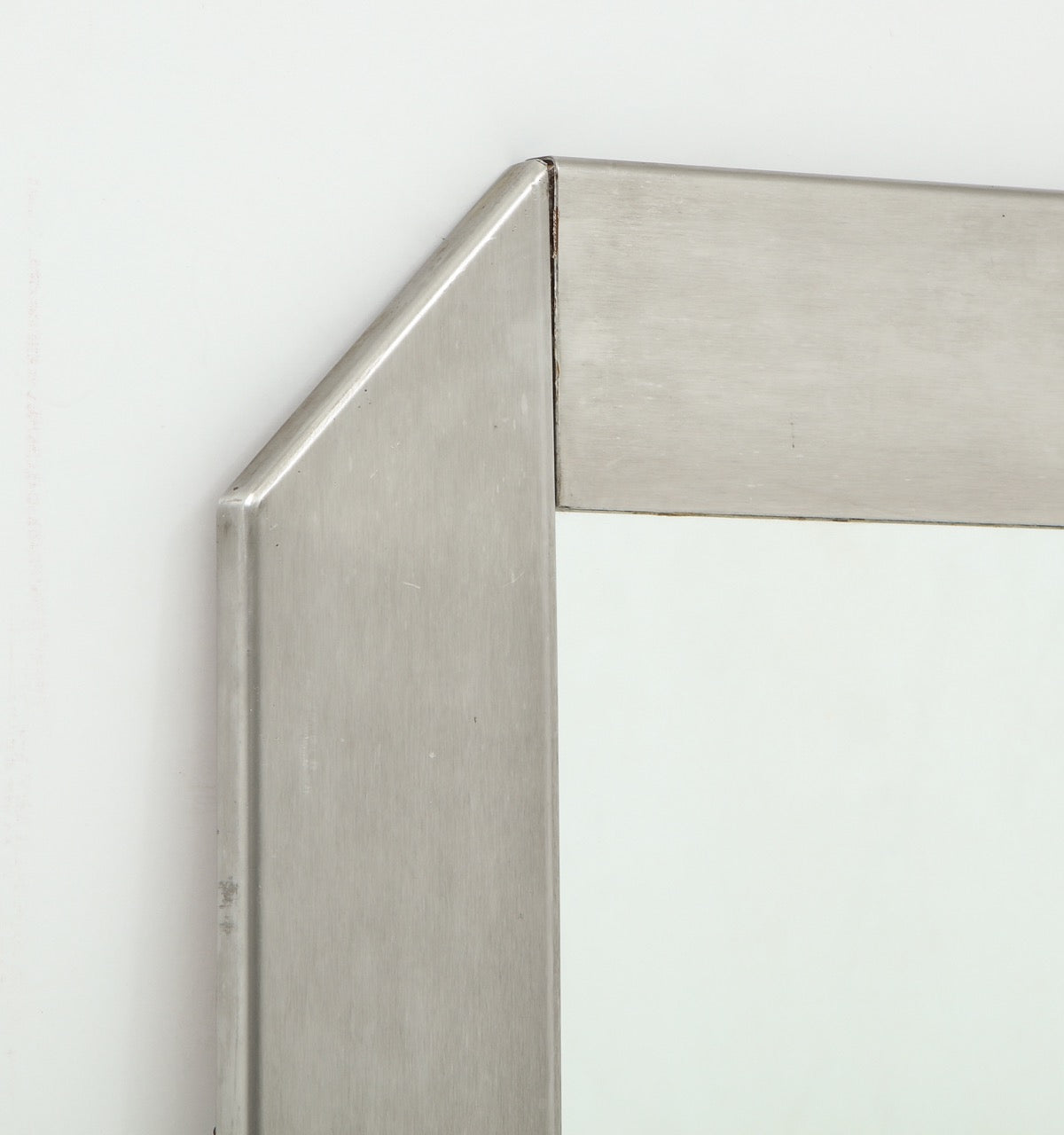 Minimalist 1970s Stainless Steel Mirror by Valenti - Spain