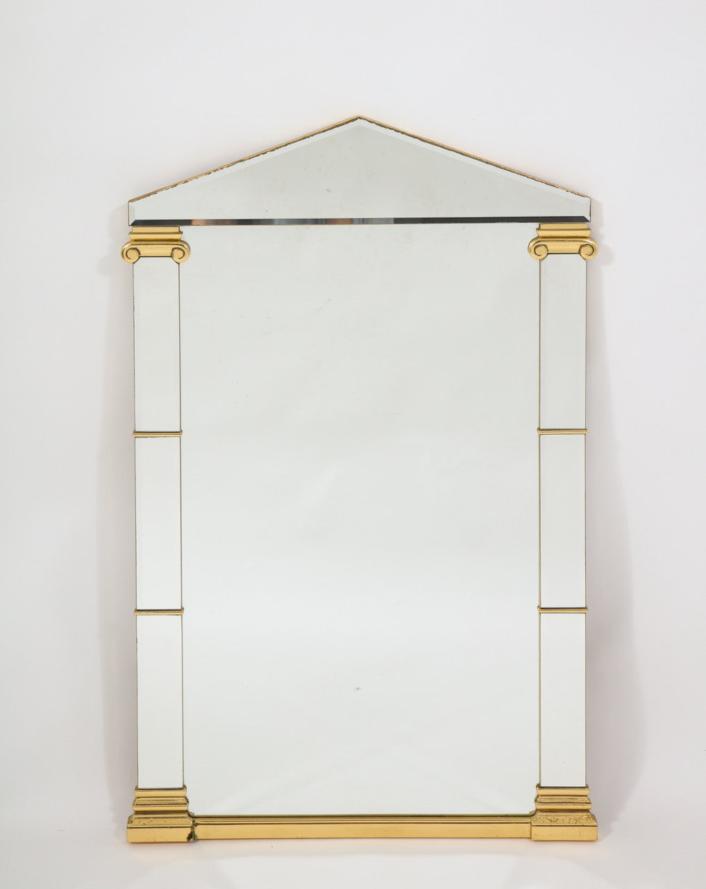 Pair of 1980's French Neoclassical Mirrors with Gilt Accents