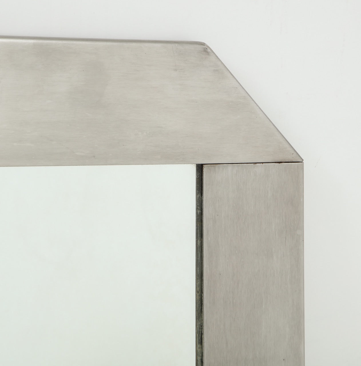 Minimalist 1970s Stainless Steel Mirror by Valenti - Spain