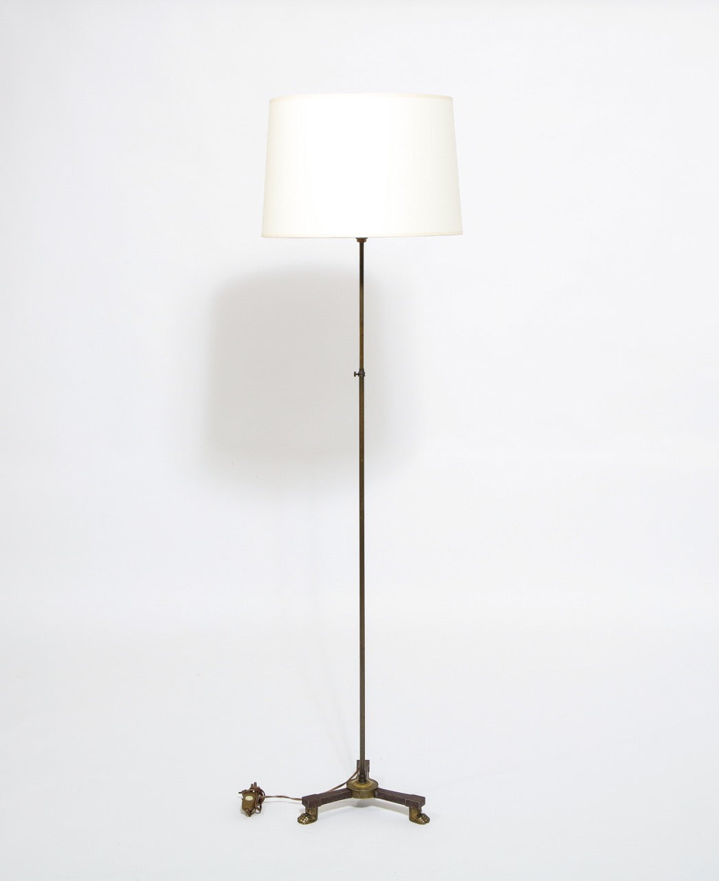 Lion Feet Bronze Neo Classical Floor Lamp Attributed to Arbus, France 1940's