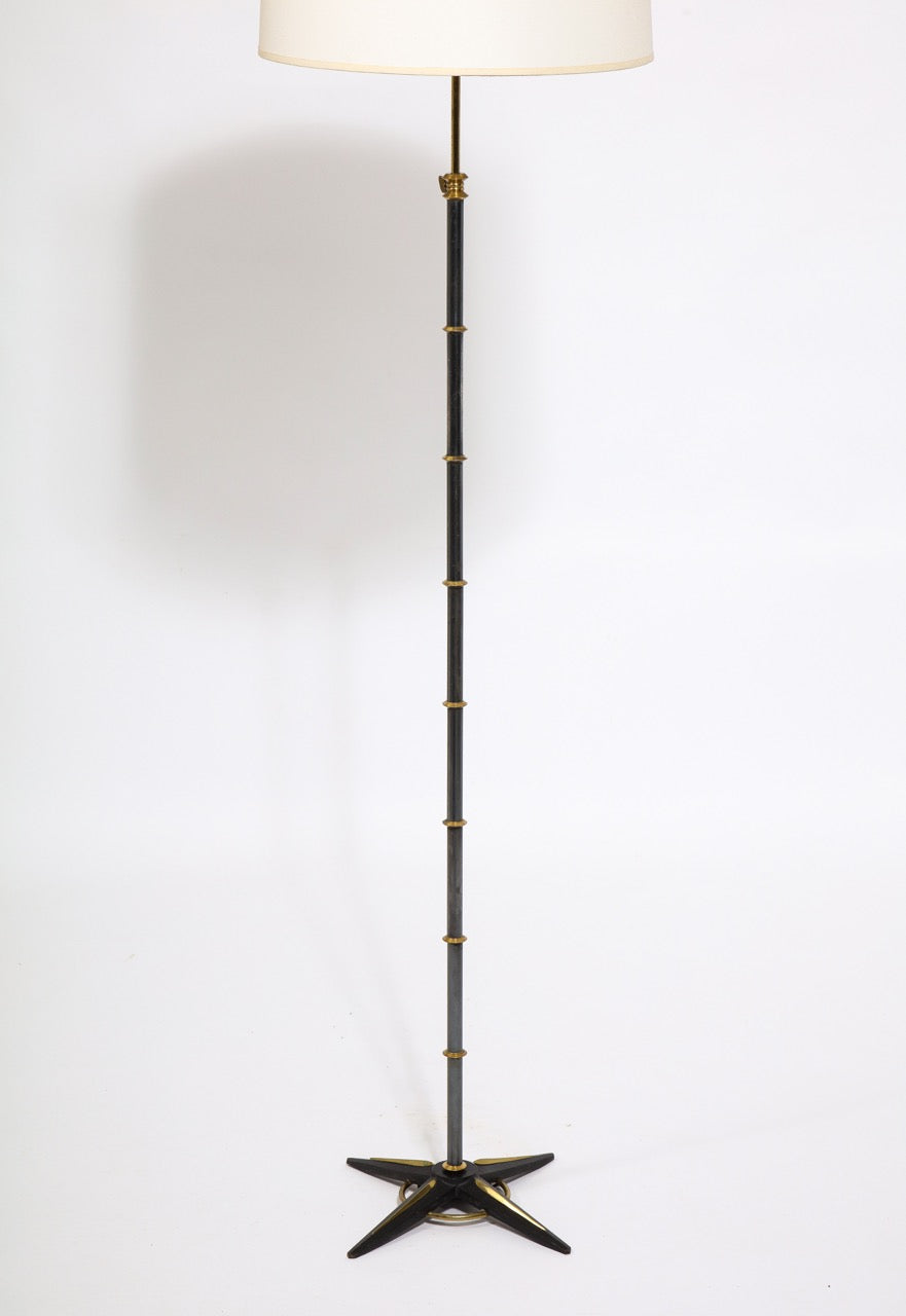 Adjustable Height Floor Lamp by Jacques Adnet, France, 1950's