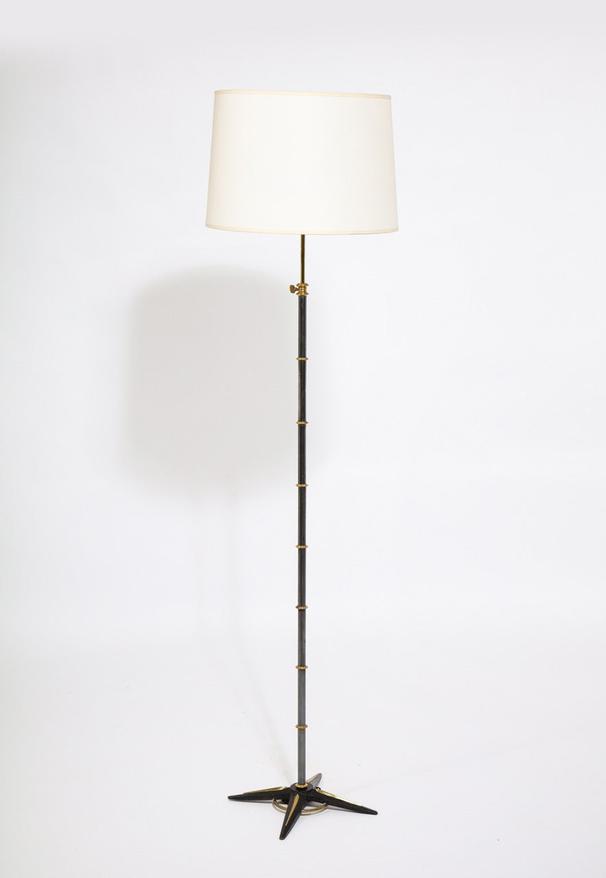 Adjustable Height Floor Lamp by Jacques Adnet, France, 1950's