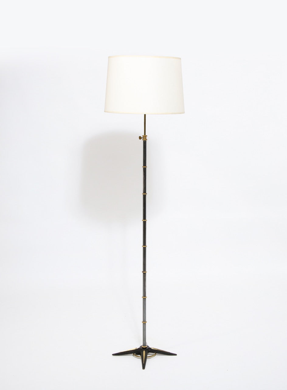 Adjustable Height Floor Lamp by Jacques Adnet, France, 1950's