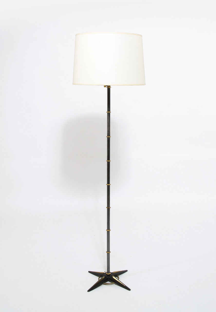 Adjustable Height Floor Lamp by Jacques Adnet, France, 1950's