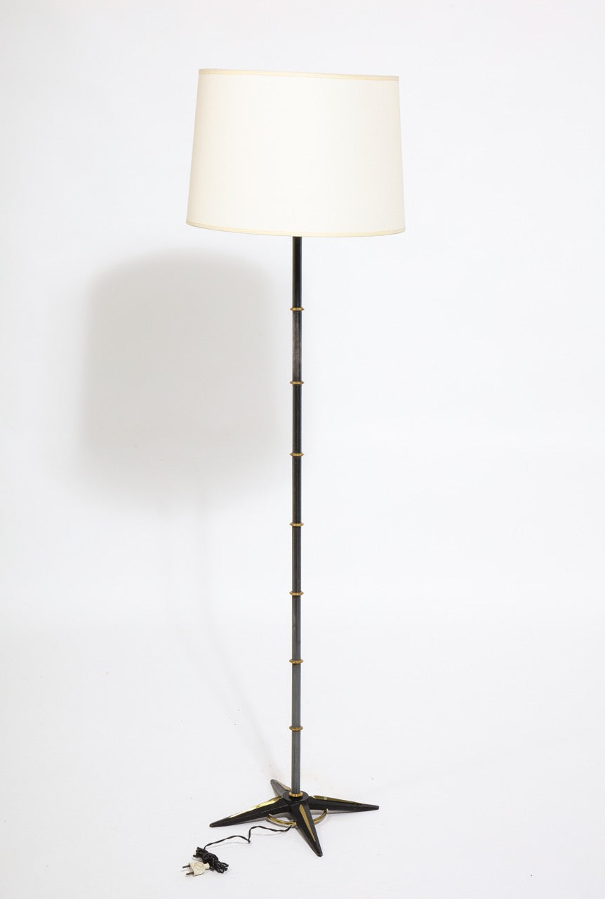 Adjustable Height Floor Lamp by Jacques Adnet, France, 1950's