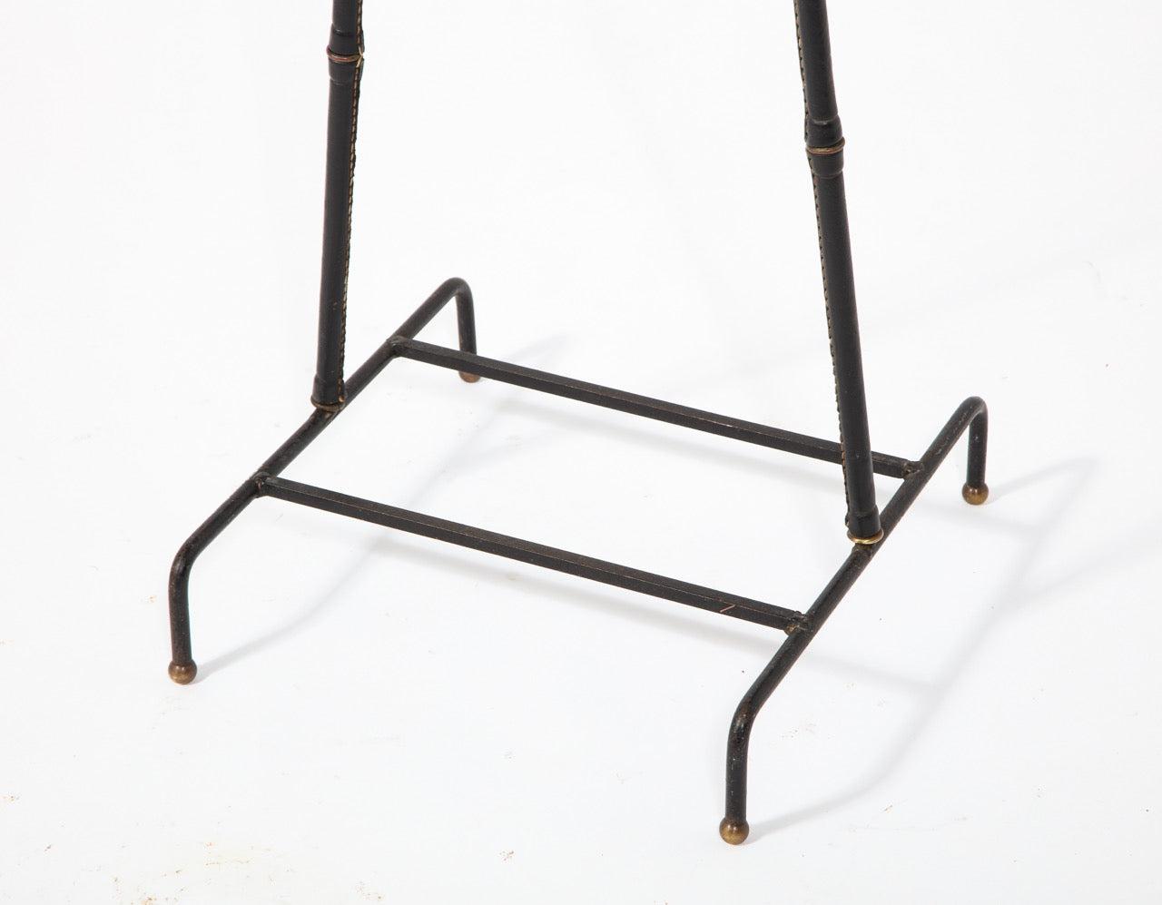 Stitched Leather Valet Stand by Jacques Adnet, France 1960's