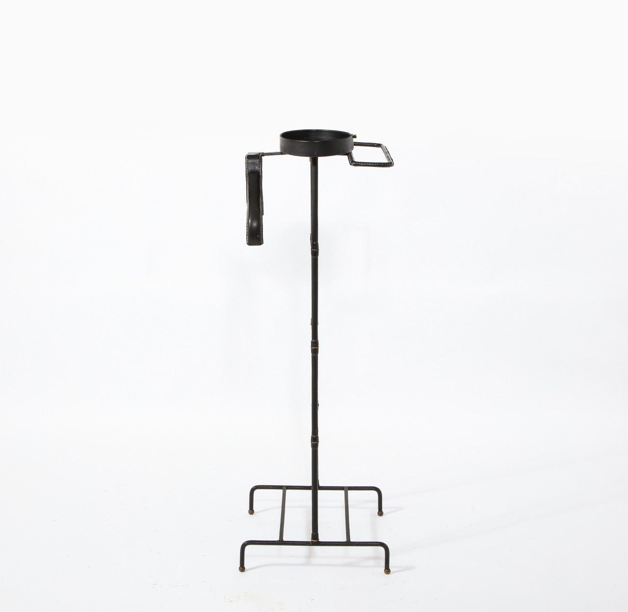 Stitched Leather Valet Stand by Jacques Adnet, France 1960's