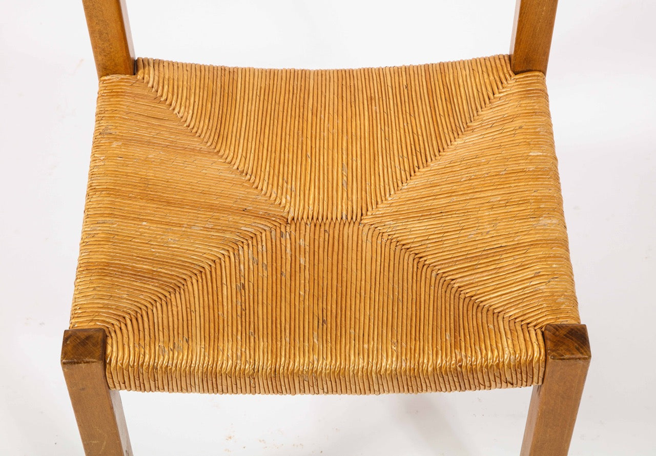 Faux pair of Rush Gautier Delaye Chairs - France 1960's