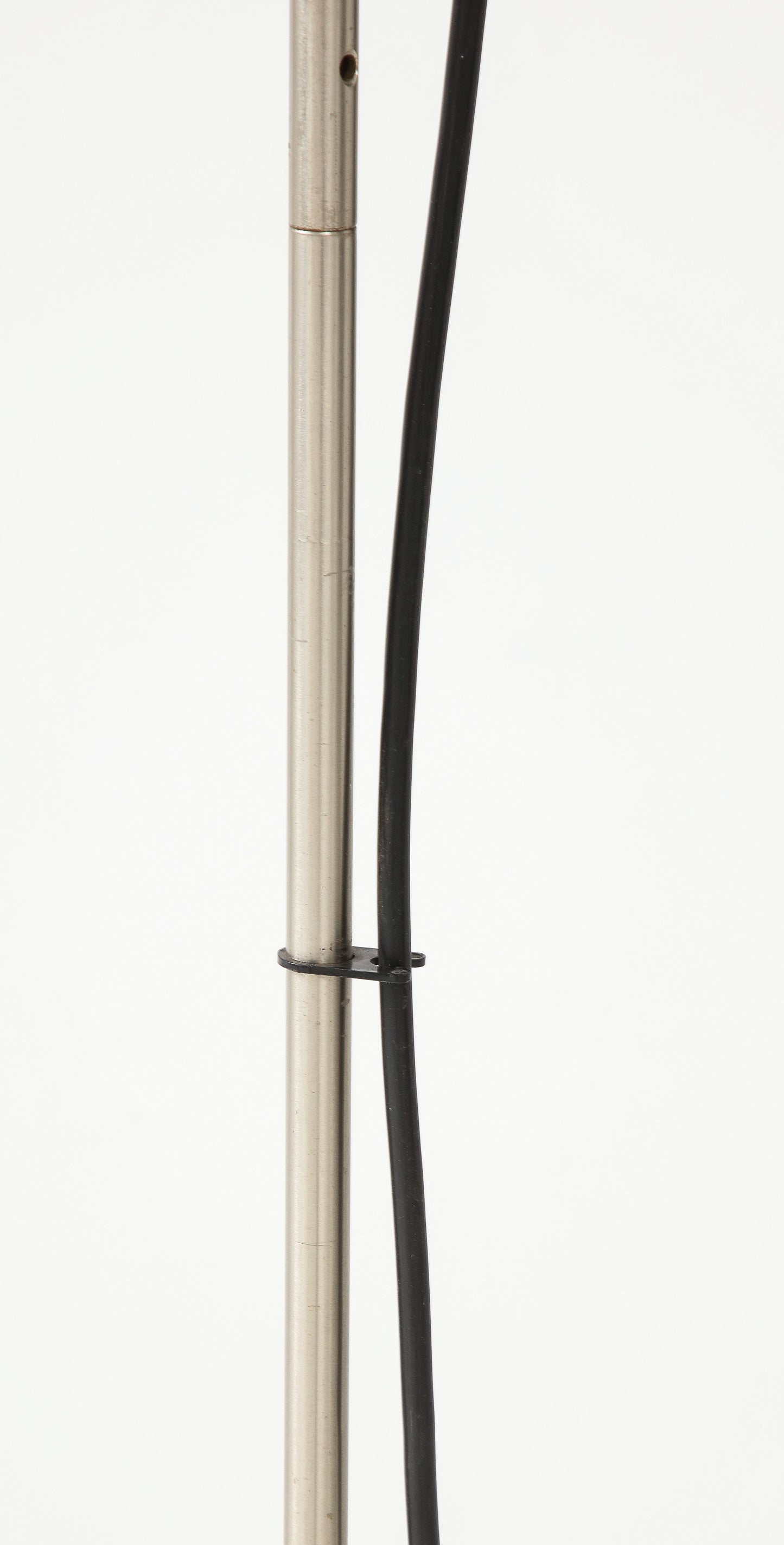 Stainless Steel & Concrete Base Floor Lamp by Tito Agnoli f. Oluce - Italy 1960s