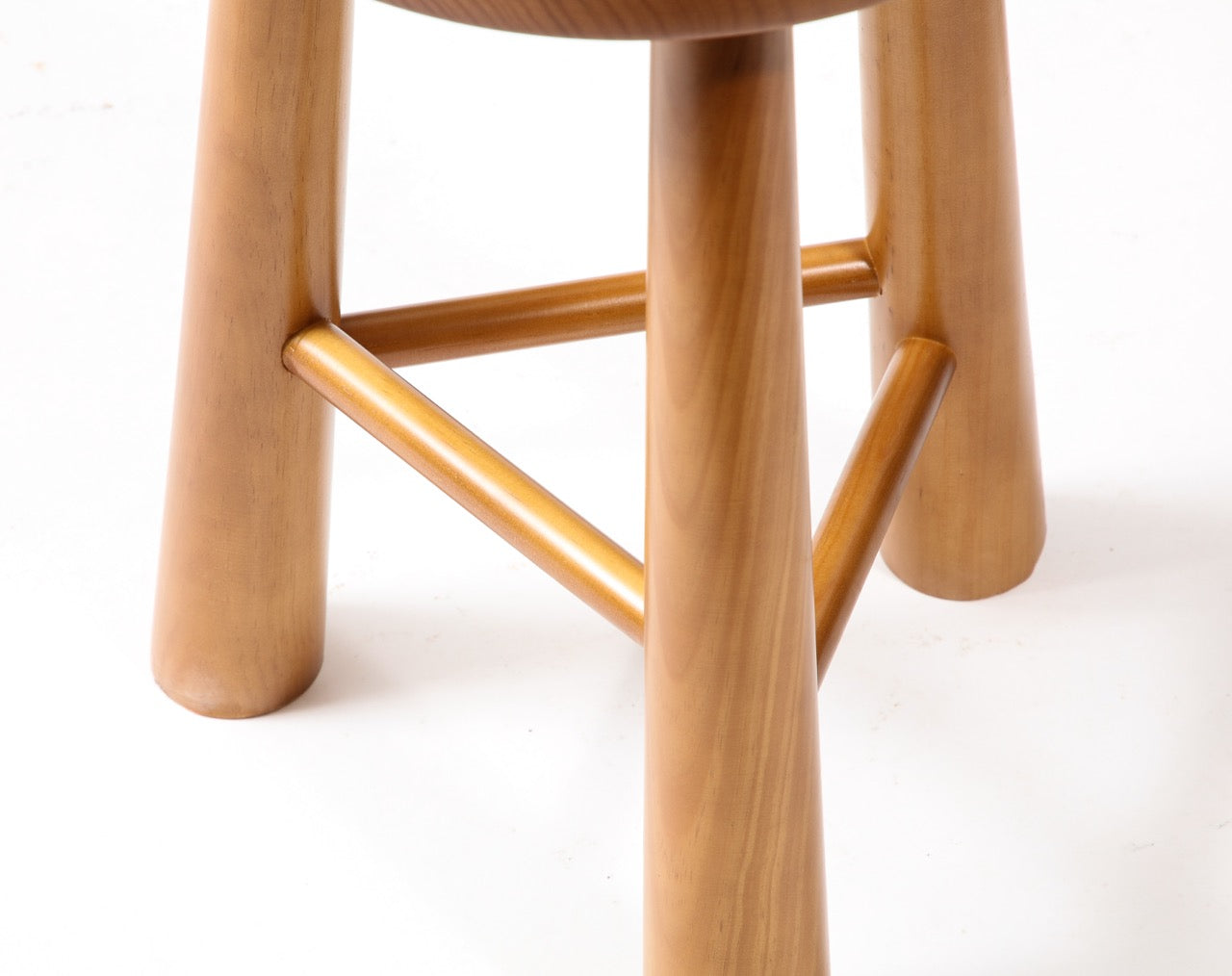 Pair of Amarante Solid Pinewood Stools