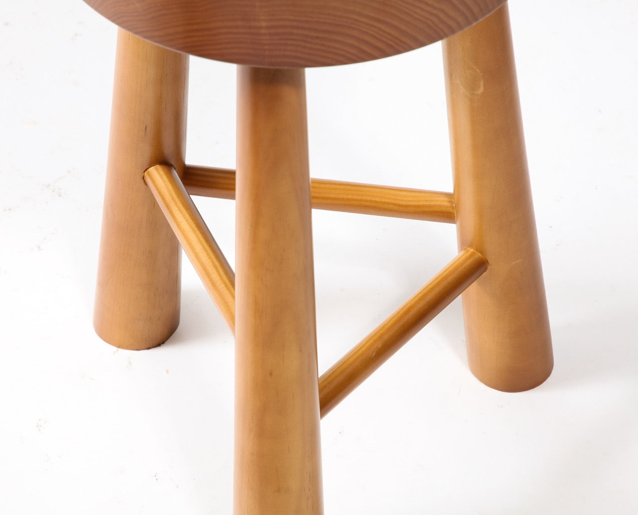 Pair of Amarante Solid Pinewood Stools