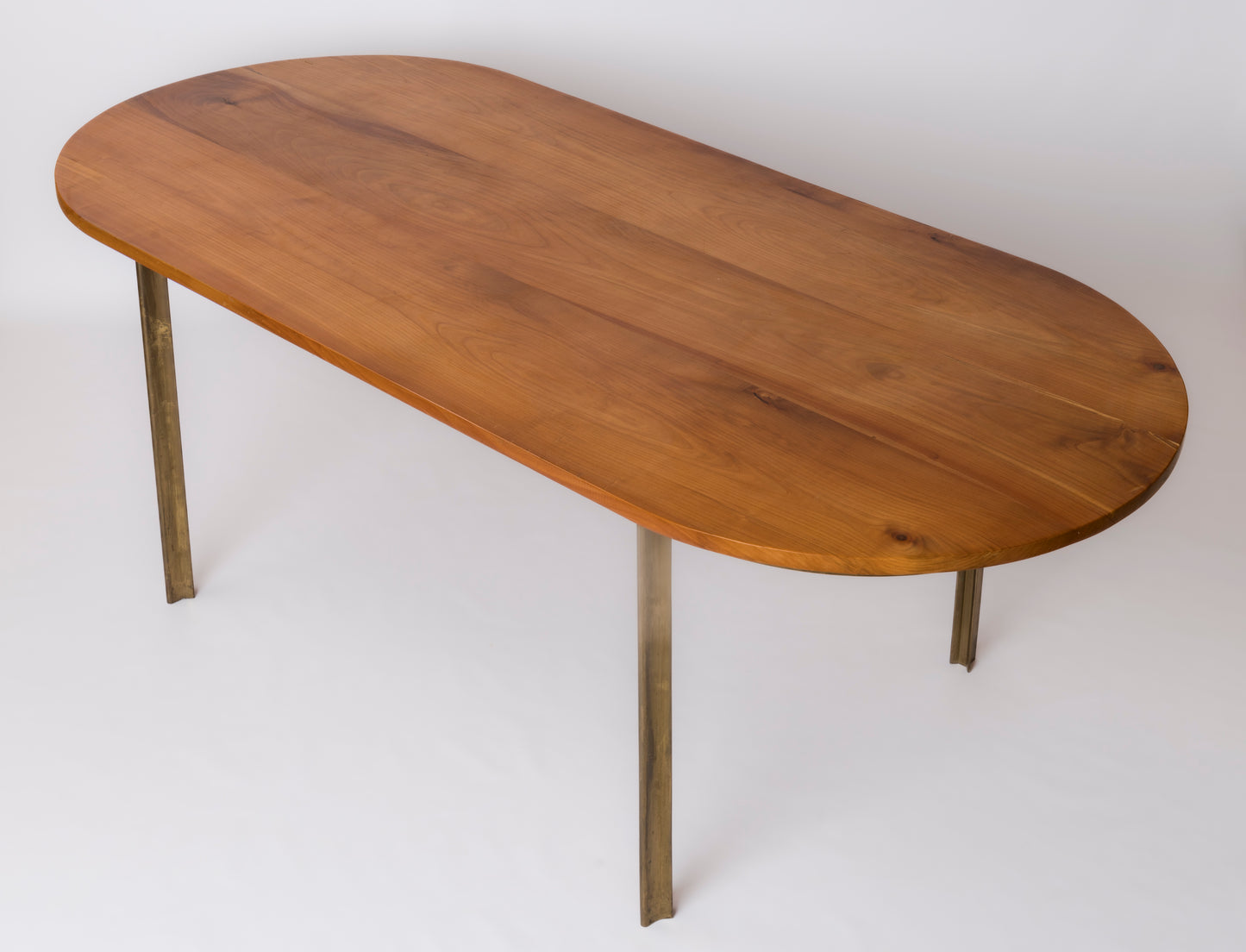 Bronze & Elm Dining Table att. J. Quinet for Maison Malabert, France, 1970's