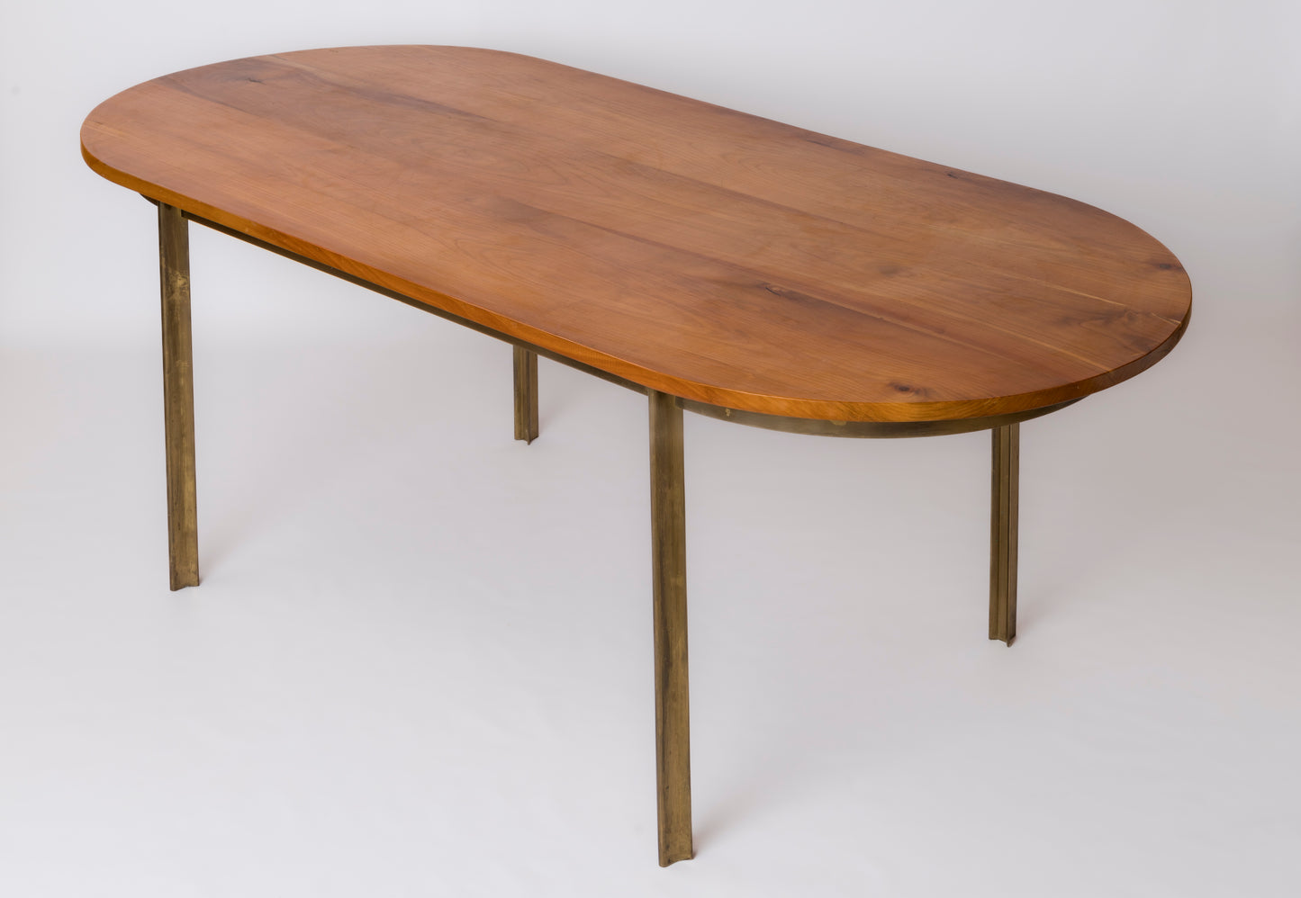 Bronze & Elm Dining Table att. J. Quinet for Maison Malabert, France, 1970's