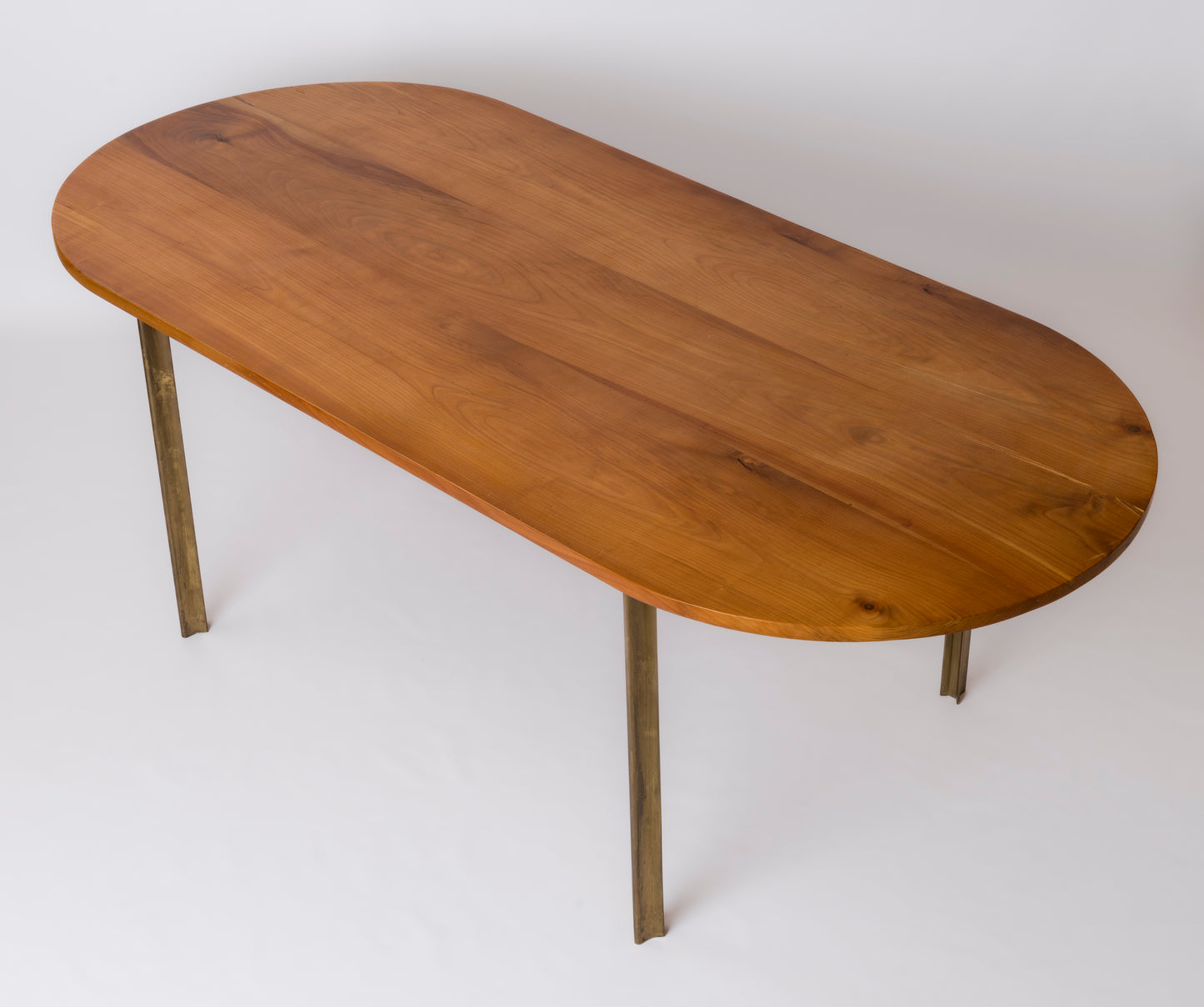 Bronze & Elm Dining Table att. J. Quinet for Maison Malabert, France, 1970's