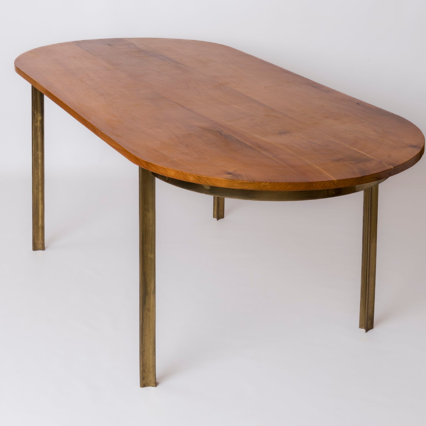 Bronze & Elm Dining Table att. J. Quinet for Maison Malabert, France, 1970's