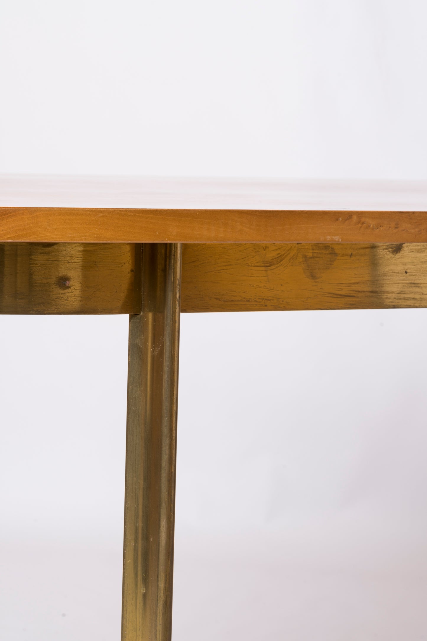 Bronze & Elm Dining Table att. J. Quinet for Maison Malabert, France, 1970's