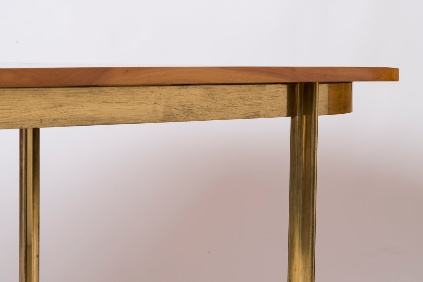 Bronze & Elm Dining Table att. J. Quinet for Maison Malabert, France, 1970's