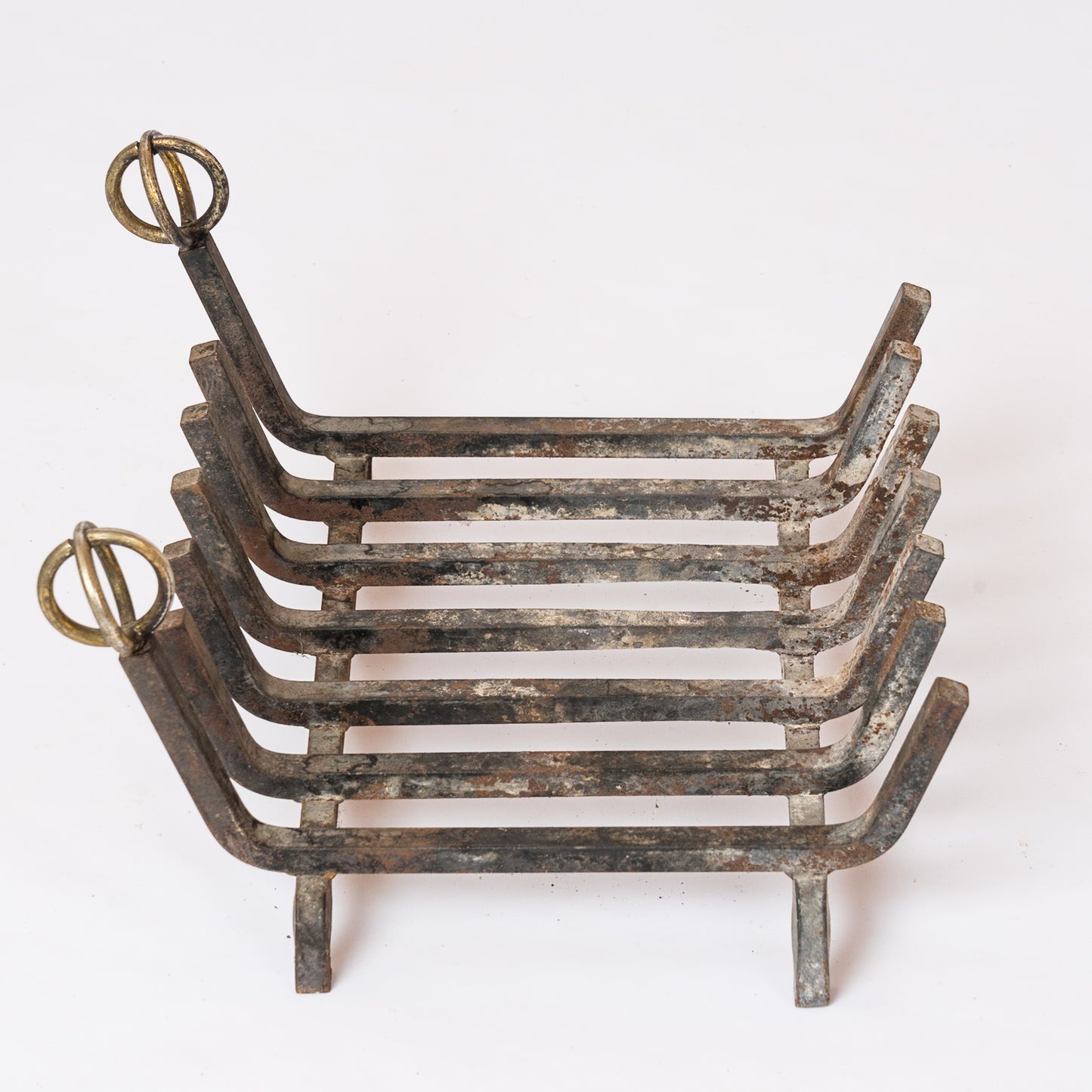 Neo Classical Log Rack with "Armillaire" Bronze Spheres - France 1940's