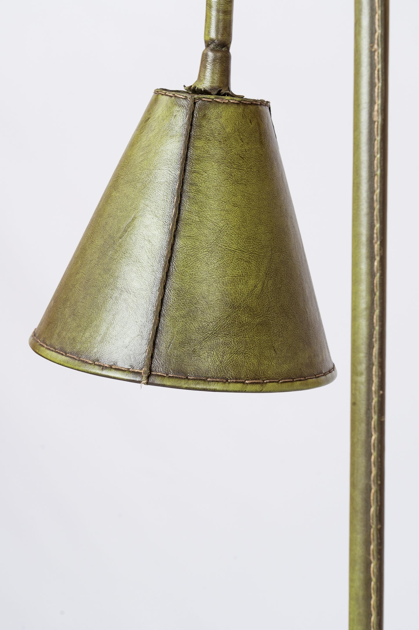 Dual Cones Leather Floor Lamp by Valenti - Spain 1960's