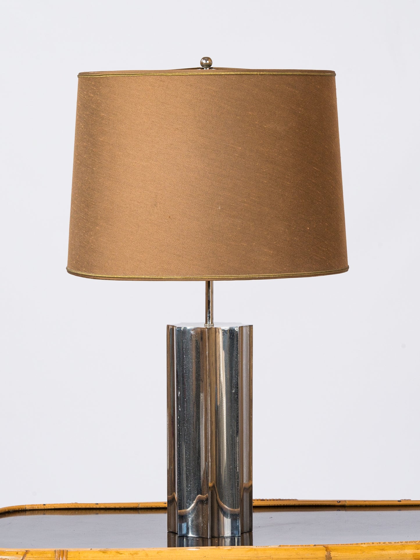 Chrome "Spring" Model Table Lamp by Jacques Charpentier - France 1970's