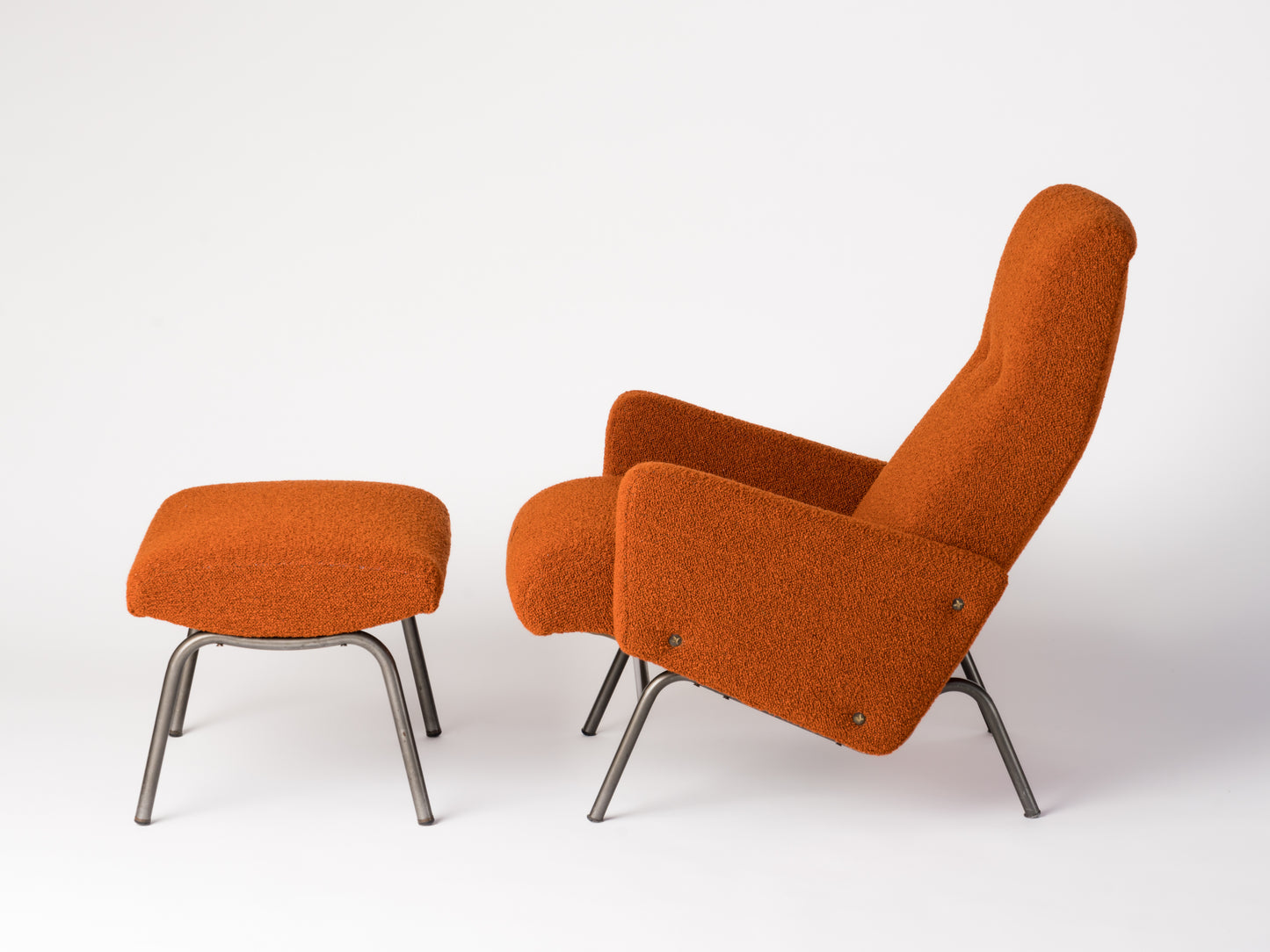 Mid-Century Modern Armchair & Ottoman by Georges Frydman - France 1960's