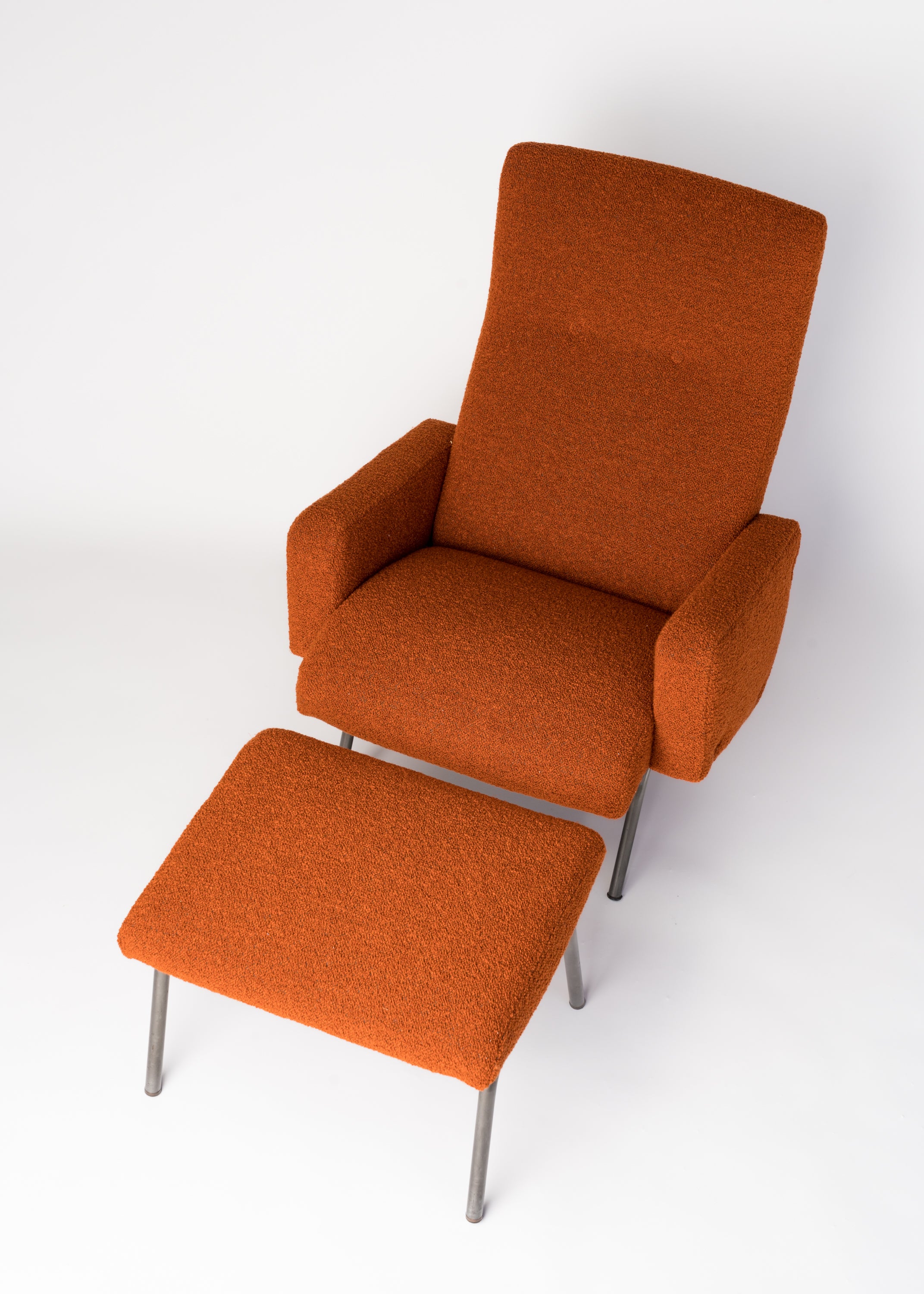 Mid-Century Modern Armchair & Ottoman by Georges Frydman - France 1960's