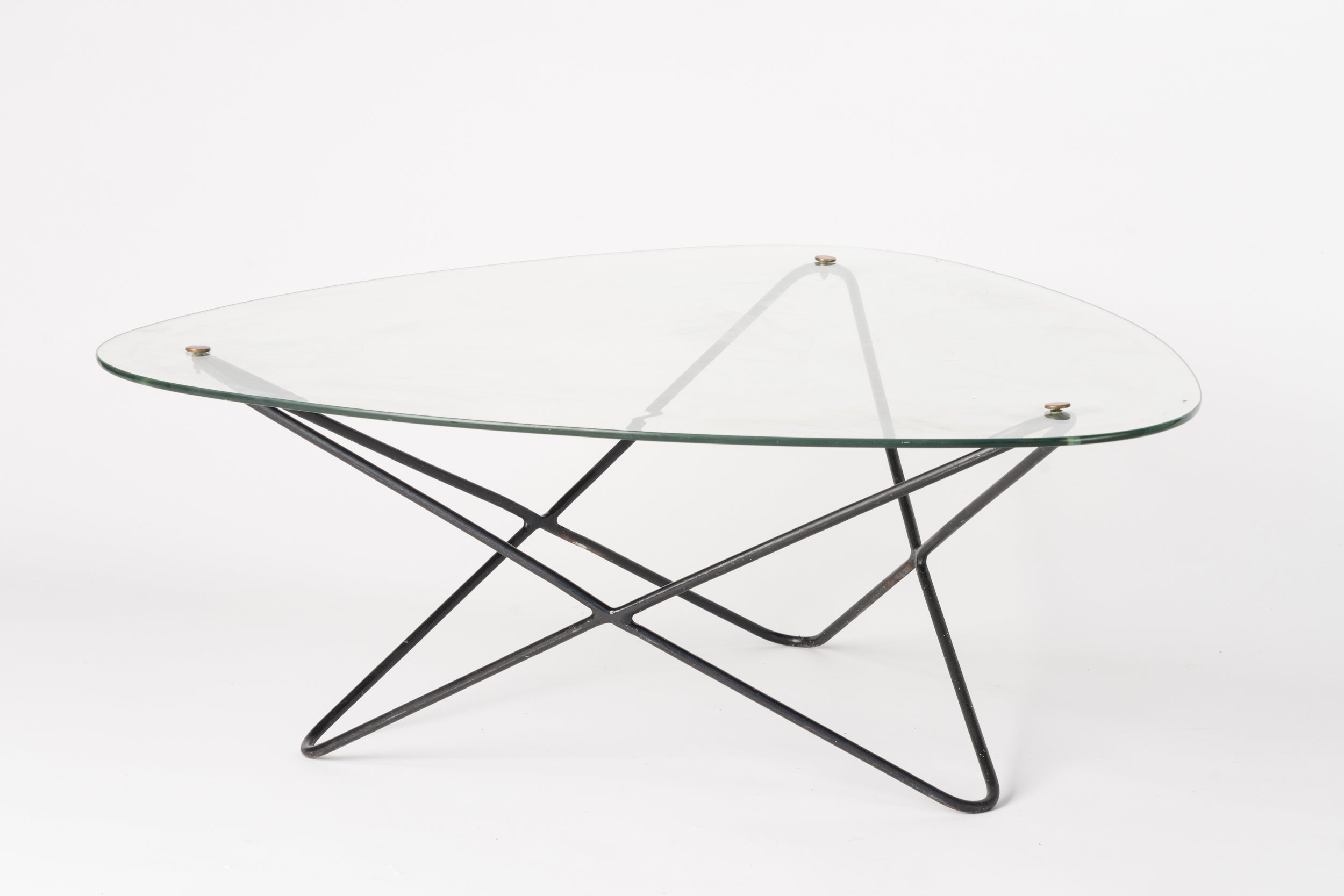 Glass and Steel Coffe Table by Florent Lasbleiz for Airborne