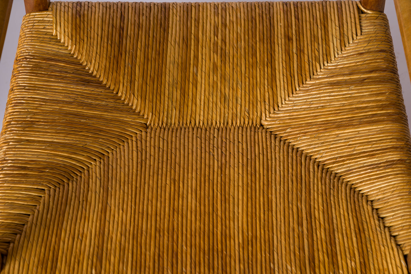 Straw & Beech Modernist Armchairs by Emanuele Rambaldi - Italy 1930's