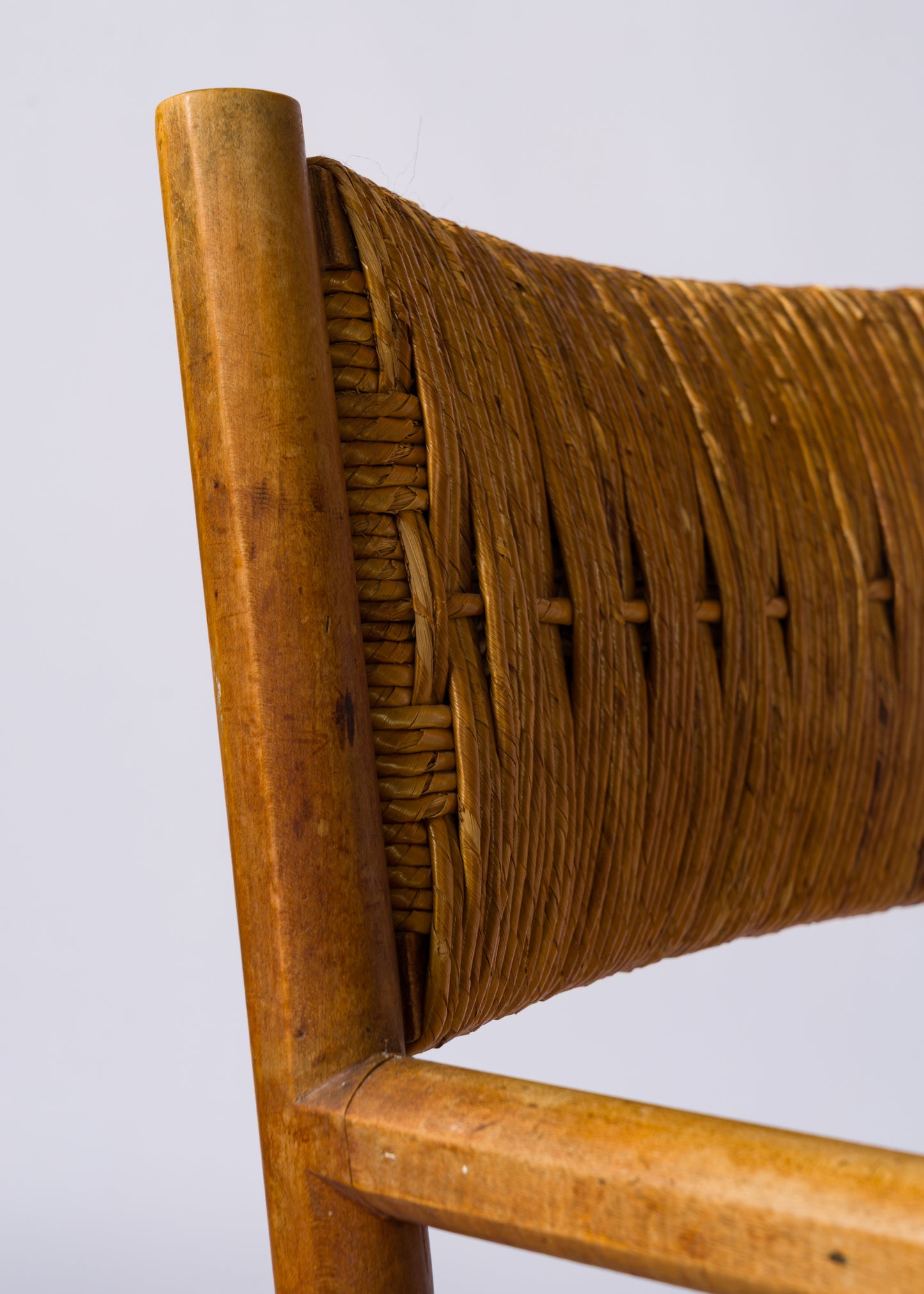 Straw & Beech Modernist Armchairs by Emanuele Rambaldi - Italy 1930's