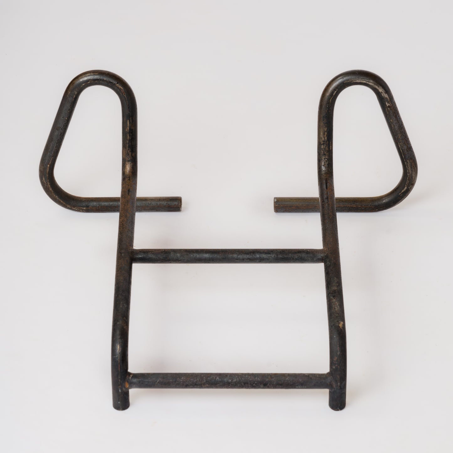 Modernist Solid Steel Monoxyle Andirons - France 1970's