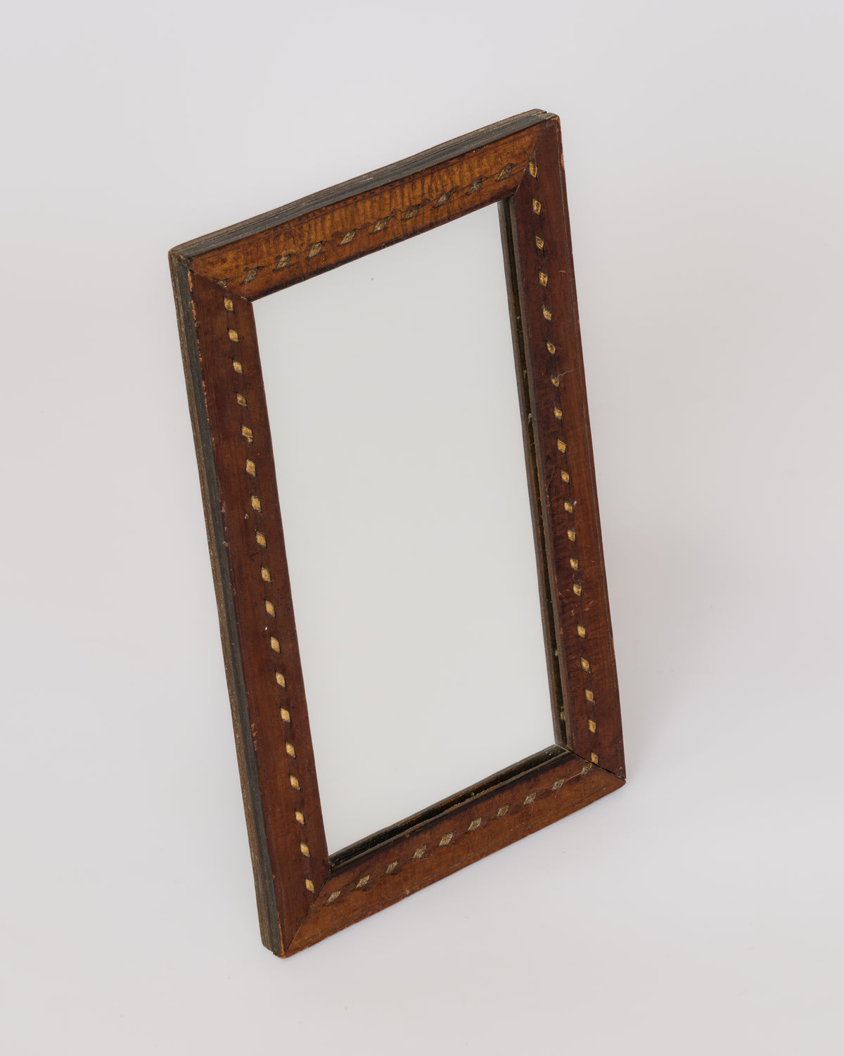Jean Roc Créations Petite Leather Wall Mirror - France 1980's
