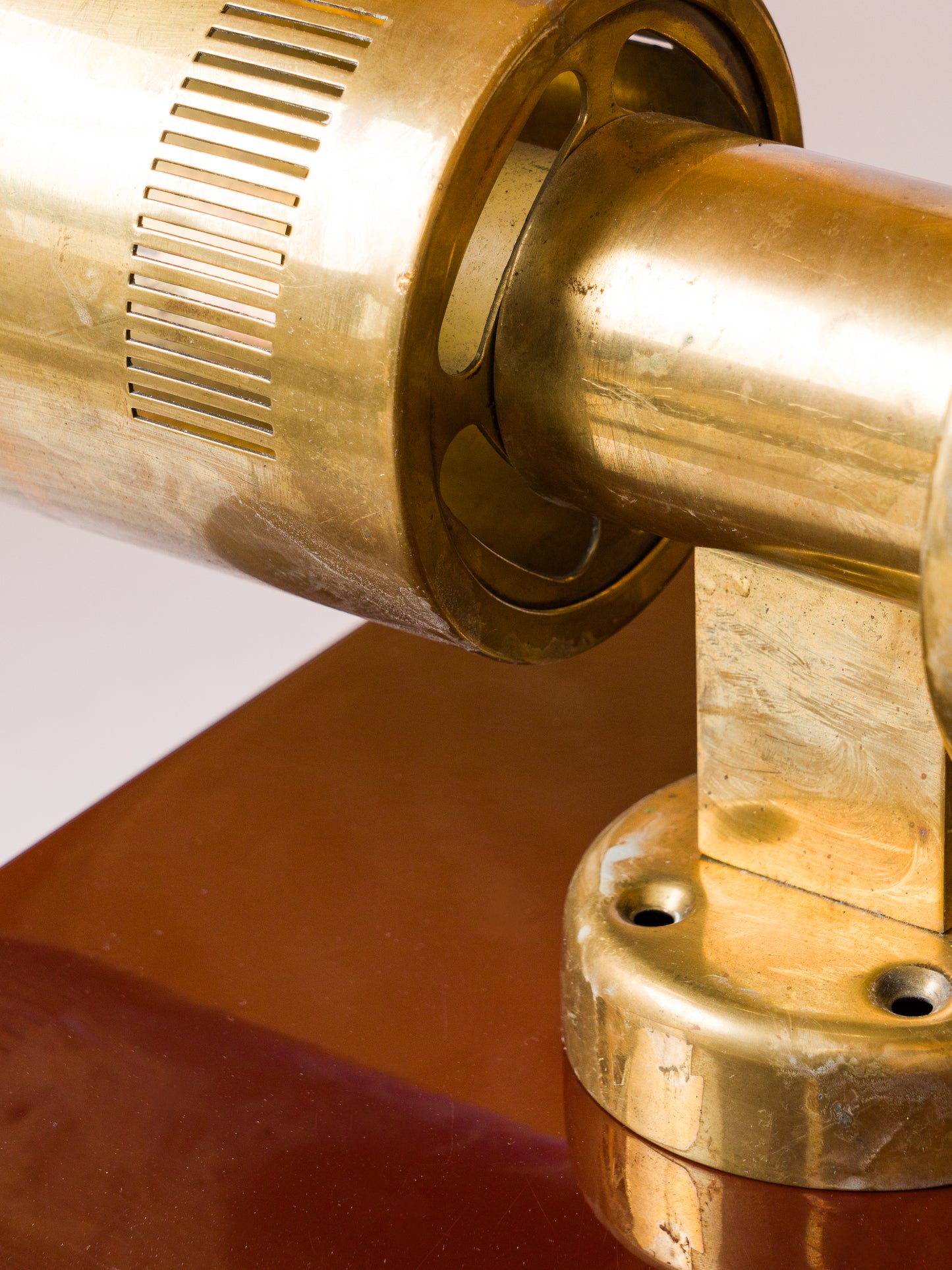 Pair of Two-Light Sconces in Patinated Brass att. Paavo Tynell - Finland 1950's