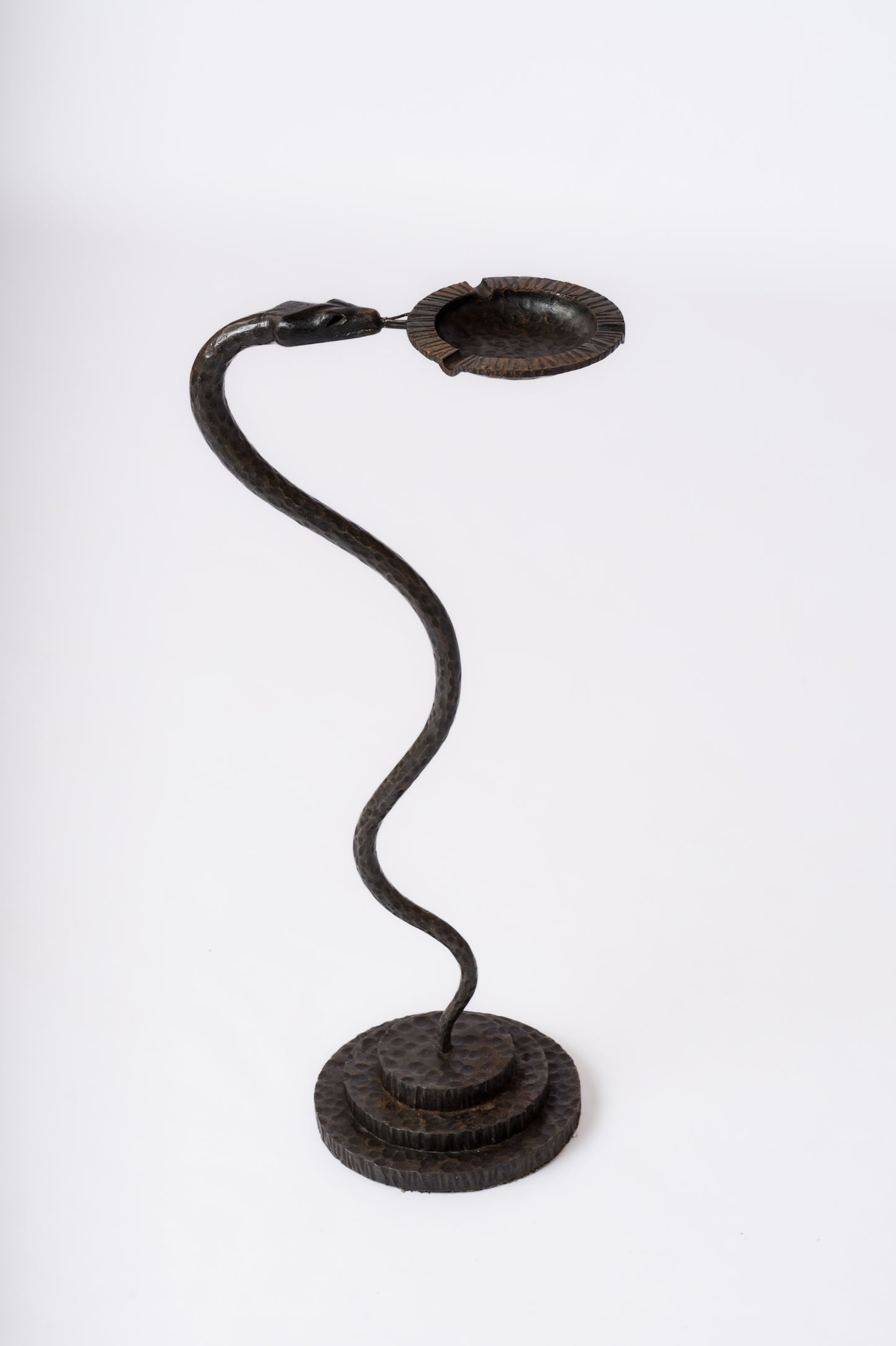 Wrought Iron Snake Shaped Vide-Poche in the style of Edgar Brandt - France 1930's