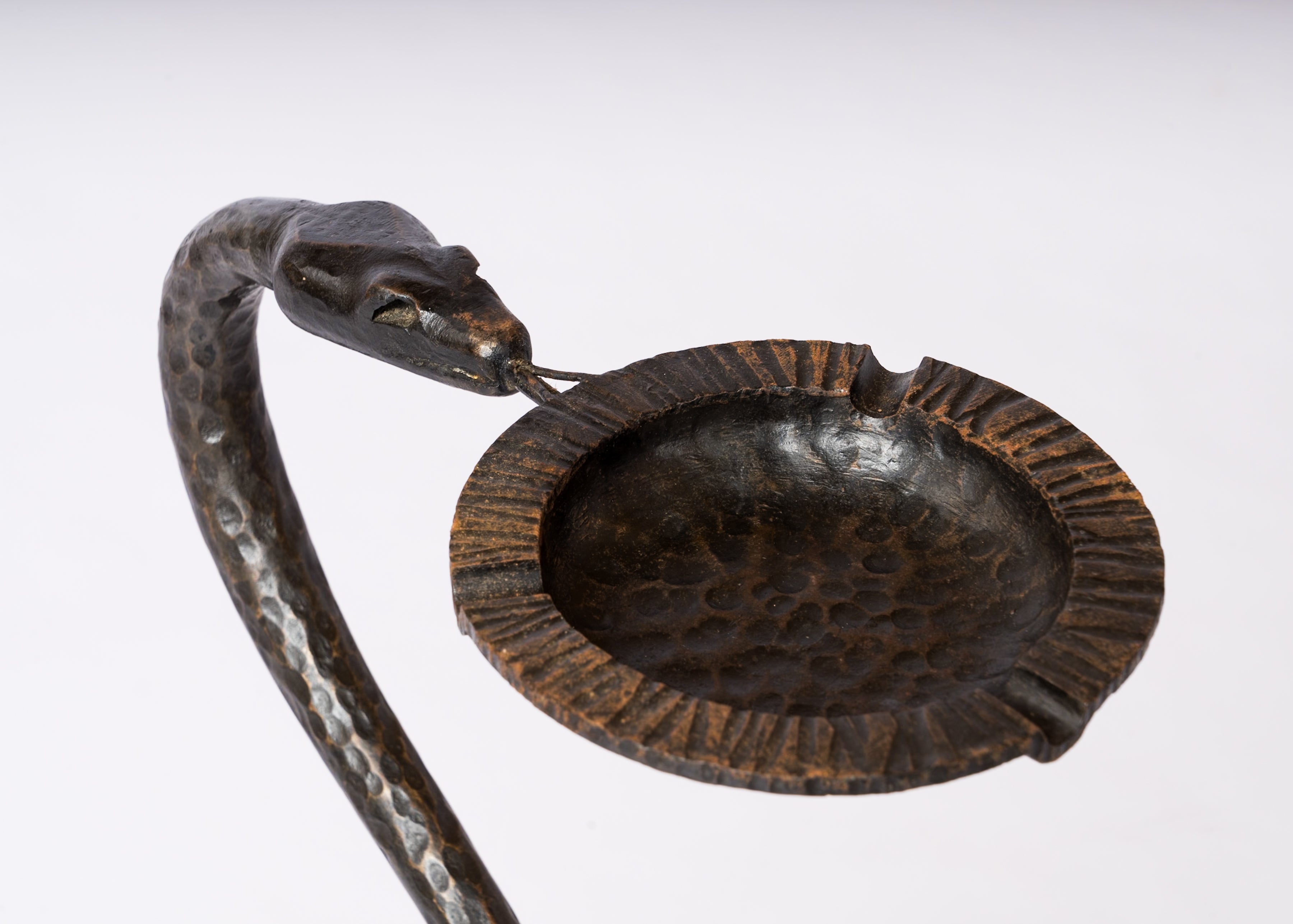 Wrought Iron Snake Shaped Vide-Poche in the style of Edgar Brandt - France 1930's