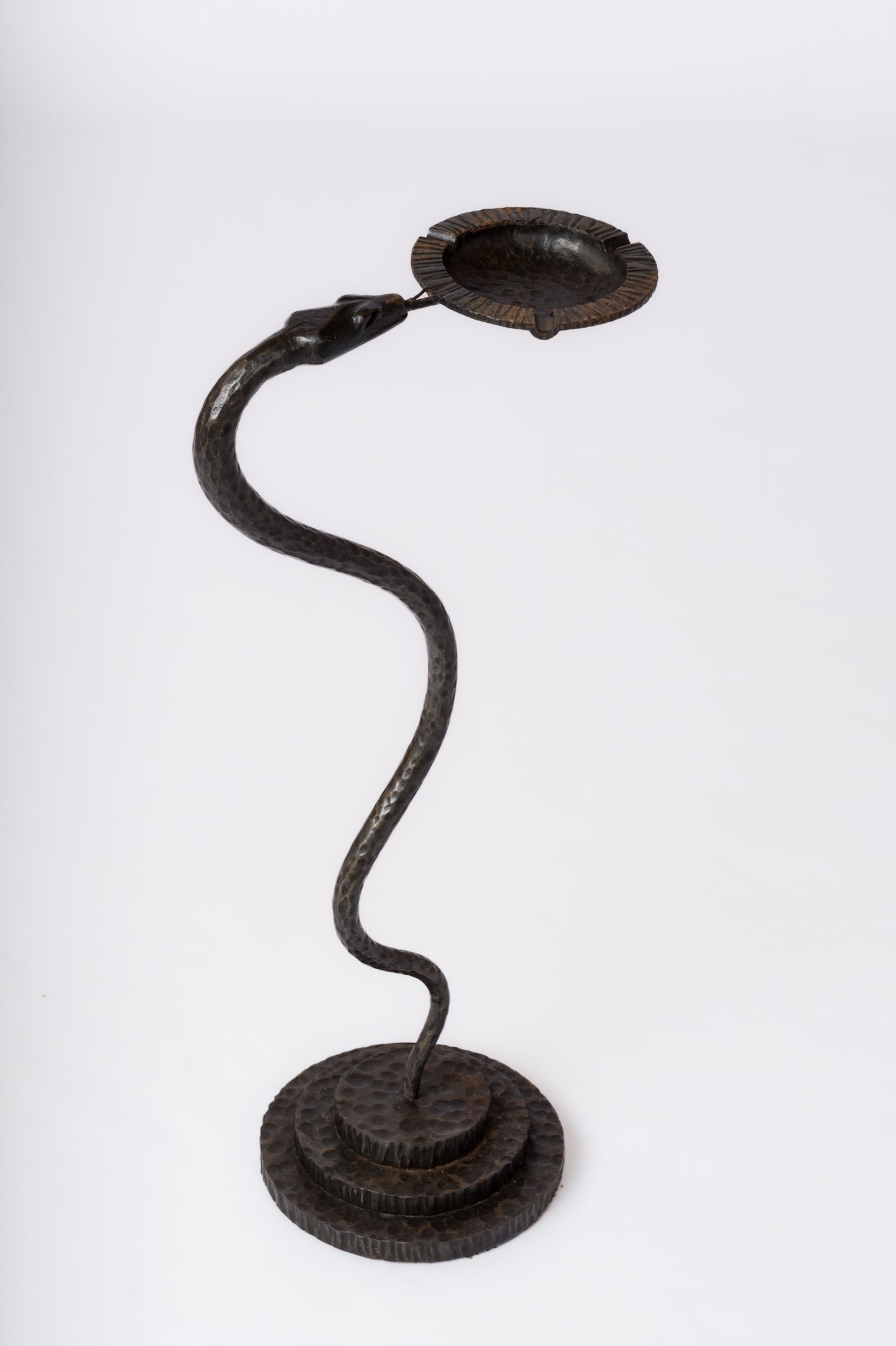 Wrought Iron Snake Shaped Vide-Poche in the style of Edgar Brandt - France 1930's