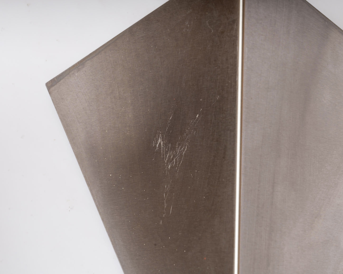 Post Modern Minimalist Triangle Shaped Stainless Steel Sconces - France 1970's