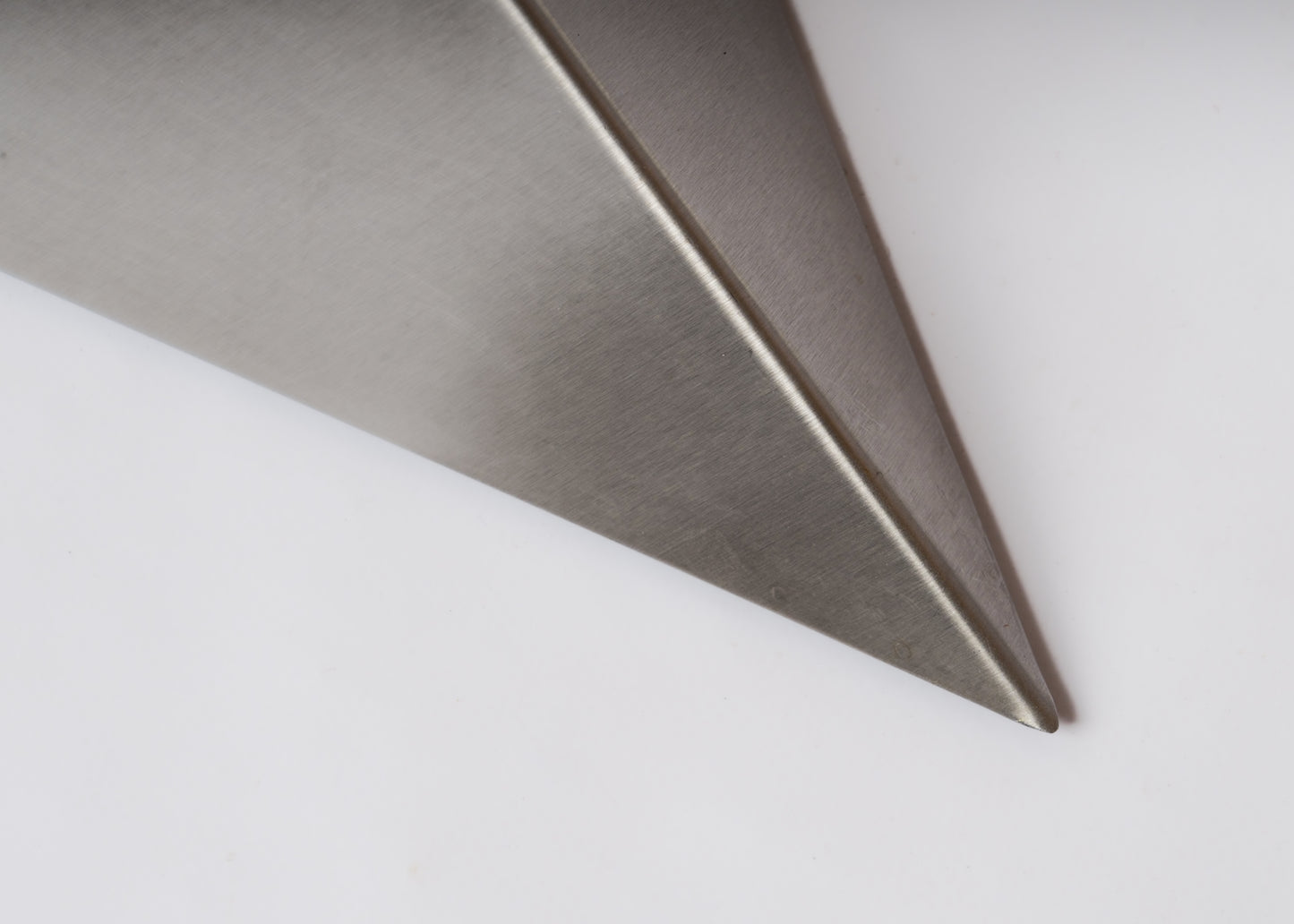 Post Modern Minimalist Triangle Shaped Stainless Steel Sconces - France 1970's