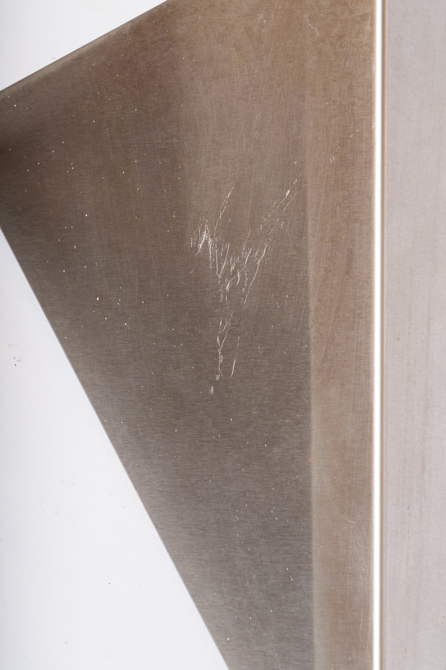 Post Modern Minimalist Triangle Shaped Stainless Steel Sconces - France 1970's