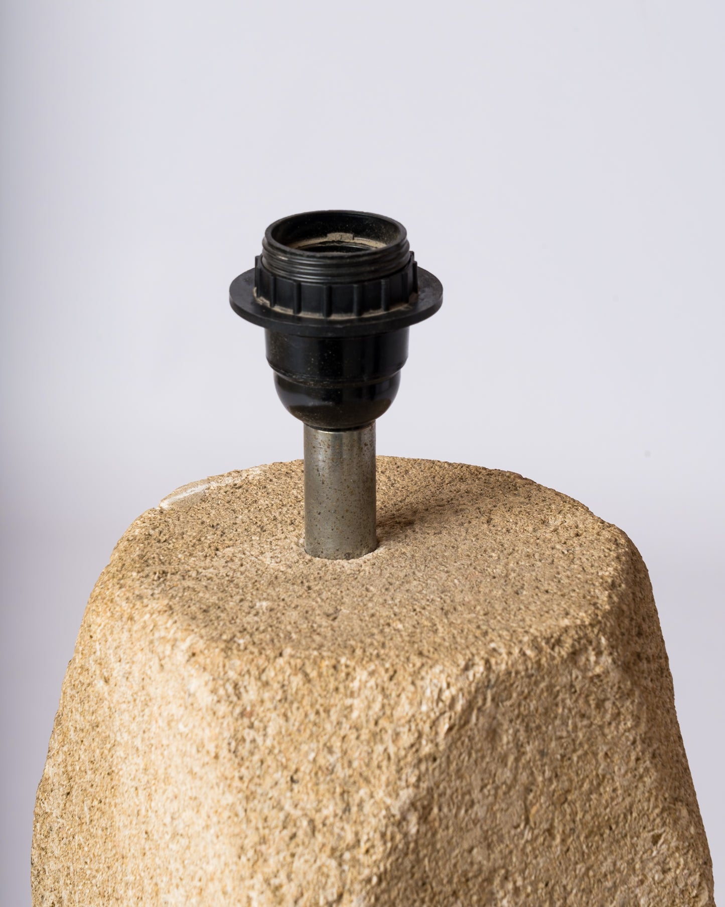 Pierre du Gard Hollow Stone Table Lamp by Albert Tormos - France 1970's