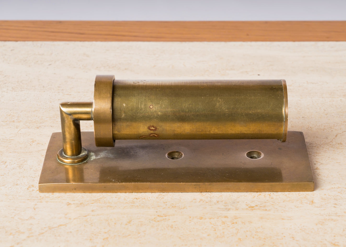 Heavy Solid Bronze Rotating Shade Wall Light - France 1940's