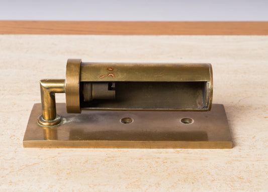 Heavy Solid Bronze Rotating Shade Wall Light - France 1940's