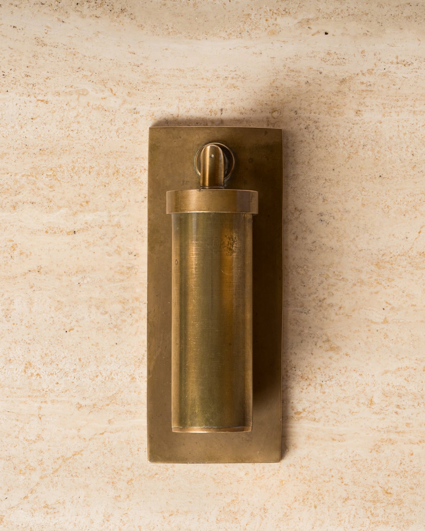 Heavy Solid Bronze Rotating Shade Wall Light - France 1940's