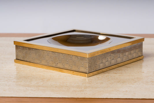 Monogram Gucci Brass and Chrome Vide Poches - Italy 1970's