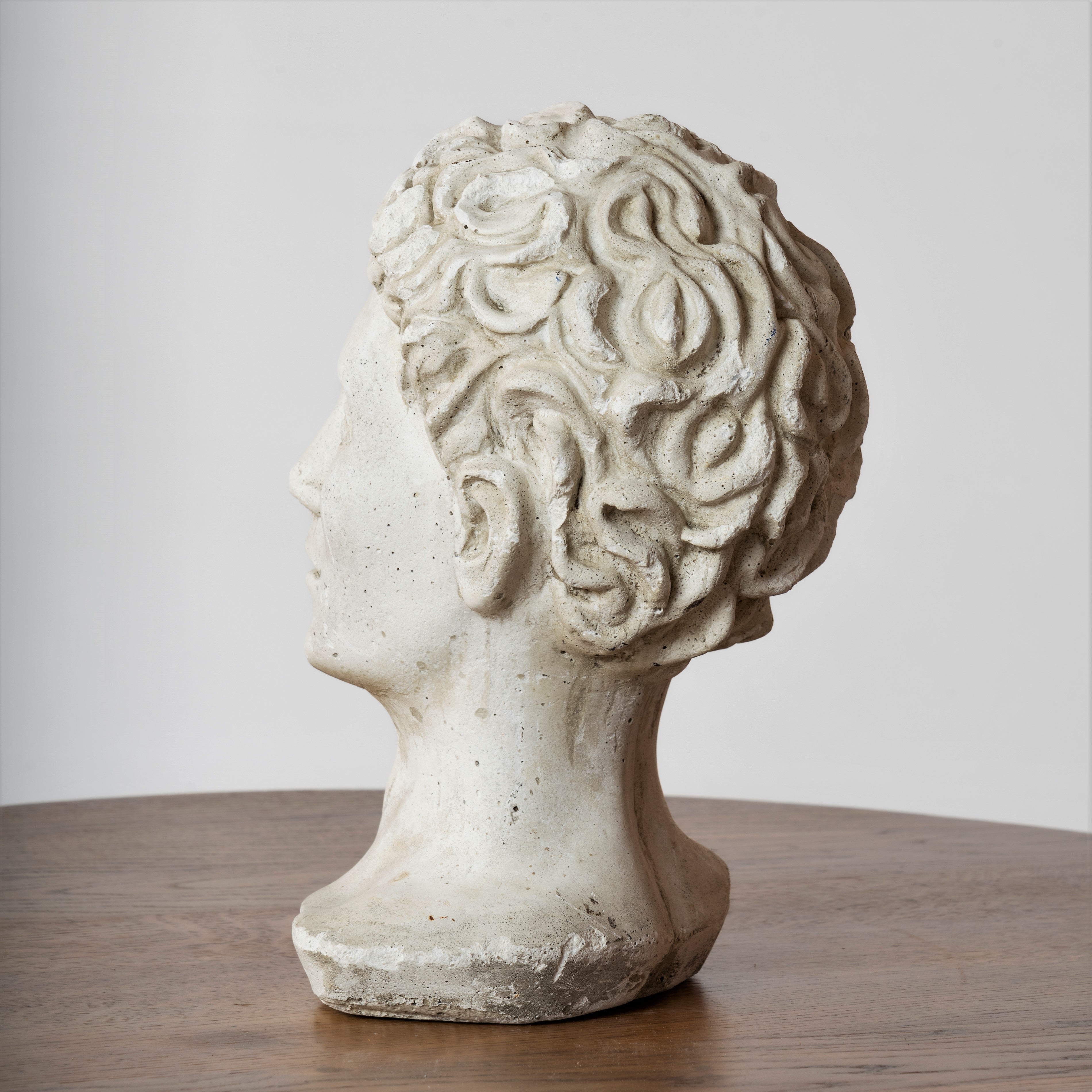 Plaster Male Bust "Epreuve" Sculpture, France, 1950s