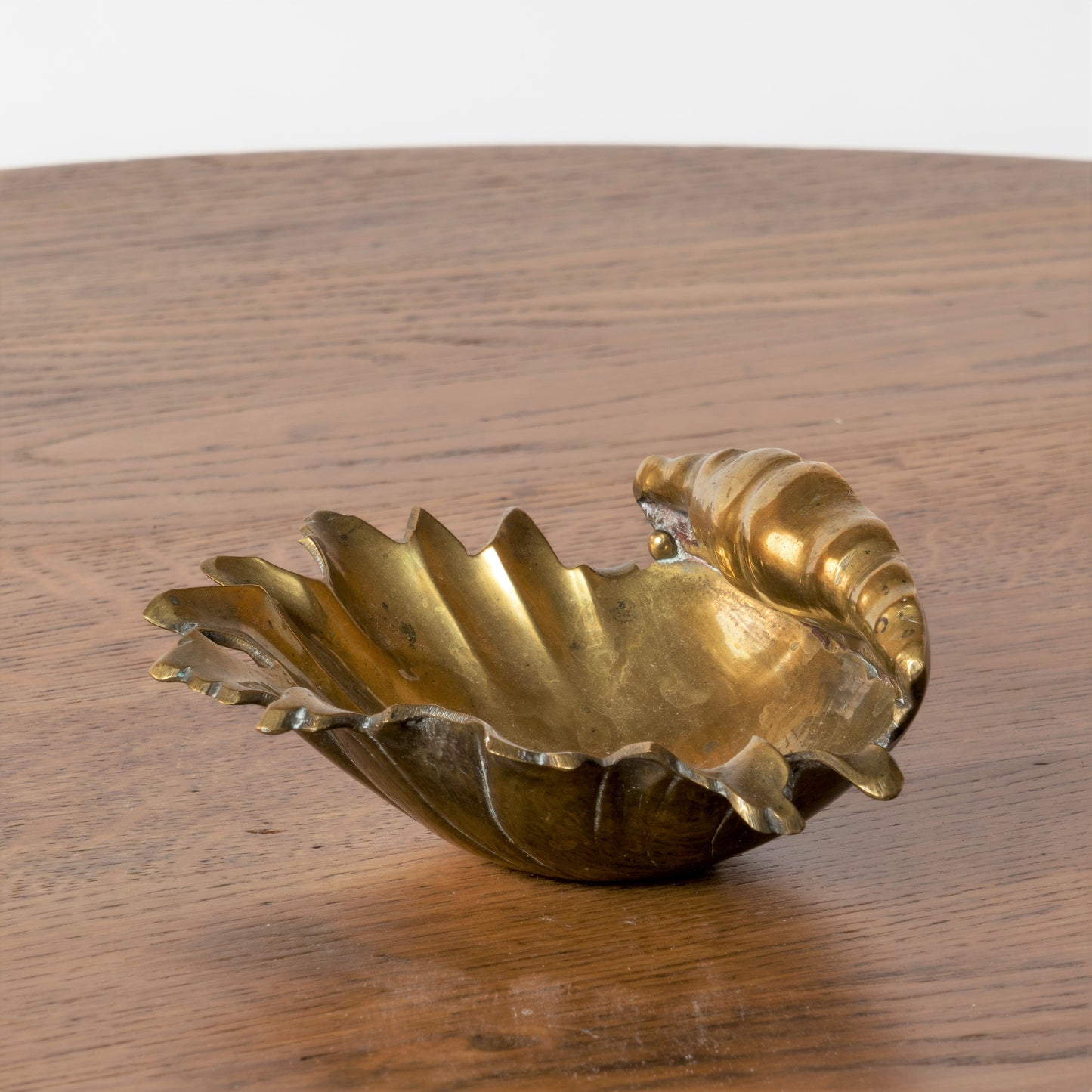 Solid Bronze Scallop Shaped Decorative Vide-Poches - France 1970's